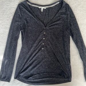 Victoria's Secret Angela Dark Gray Long Sleeve Top